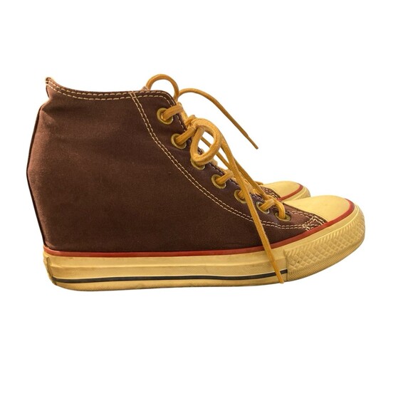 Converse Chuck Taylor AllStar Lux Mid Purple Faux Suede Hidden Wedge Sneaker 6.5 - Picture 5 of 11